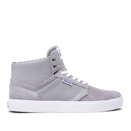 Supra Yorek High - Γυναικεια Sneakers Ψηλα - Γκρι (GR0718)